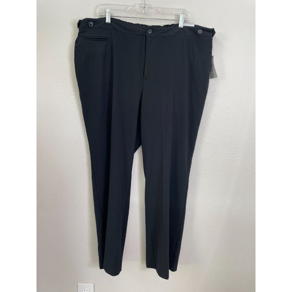 NEW Catherines‎ Womens Plus 22W Jayne Pants Adjustable Side Tabs Black Trousers